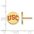 Gold Plated 925 Silver University of Southern California Enamel Earrings LogoArt