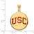 Image of Gold Plated 925 Silver University of Southern California Pendant LogoArt GP051