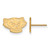 Gold Plated 925 Silver University of Wisconsin XSmall Earrings LogoArt GP064UWI