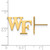 Gold Plated 925 Silver Wake Forest University Sm Post LogoArt Earrings GP062WFU