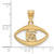 Image of Gold Plated Silver University of South Carolina Pendant Football LogoArt GP018 Image of Gold Plated Silver University of South Carolina Pendant Football LogoArt GP018