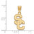 Gold Plated Silver University of Southern California Med Pendant LogoArt GP003