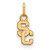 Gold Plated Silver University of Southern California XS Pendant LogoArt GP001USC