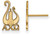 Image of Gold Plated Sterling Silver Alpha Chi Omega XSmall Post Earrings LogoArt GP038