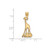 Gold Plated Sterling Silver Alpha Epsilon Phi Medium Pendant by LogoArt GP036AEP