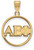 Image of Gold Plated Sterling Silver Alpha Epsilon Phi Sm Circle Pendant LogoArt GP011AEP