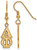 Image of Gold Plated Sterling Silver Alpha Phi Dangle Medium Earrings by LogoArt