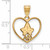 Image of Gold Plated Sterling Silver Alpha Phi Heart Pendant by LogoArt (GP040APH)