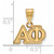 Image of Gold Plated Sterling Silver Alpha Phi Medium Pendant by LogoArt (GP003APH)