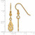 Image of Gold Plated Sterling Silver Alpha Phi Small Dangle Earrings by LogoArt