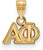 Image of Gold Plated Sterling Silver Alpha Phi Small Pendant by LogoArt (GP002APH)