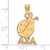 Image of Gold Plated Sterling Silver Alpha Sigma Alpha Medium Pendant by LogoArt GP036ASI