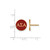 Gold Plated Sterling Silver Alpha Sigma Alpha Post Earrings by LogoArt GP031ASI