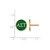 Gold Plated Sterling Silver Alpha Sigma Tau Post Earrings by LogoArt GP031ALS