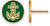 Image of Gold Plated Sterling Silver Alpha Sigma Tau Post Earrings by LogoArt GP046ALS