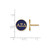Gold Plated Sterling Silver Alpha Xi Delta Enamel Post Earrings LogoArt GP031AXD