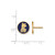 Gold Plated Sterling Silver Alpha Xi Delta Enamel Post Earrings LogoArt GP046AXD