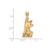 Gold Plated Sterling Silver Alpha Xi Delta Medium Pendant by LogoArt (GP036AXD)
