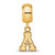 Gold Plated Sterling Silver Appalachian State U X-Small Bead LogoArt GP013APS