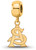Image of Gold Plated Sterling Silver Arizona State University Small Bead LogoArt GP035AZS