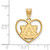 Image of Gold Plated Sterling Silver Auburn University Pendant in Heart by LogoArt