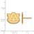 Gold Plated Sterling Silver Auburn University Small Post Earrings by LogoArt