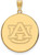 Image of Gold Plated Sterling Silver Auburn University XL Disc Pendant by LogoArt