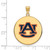 Image of Gold Plated Sterling Silver Auburn University XL Enamel Disc Pendant by LogoArt
