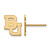 Gold Plated Sterling Silver Baylor University XSmall Post Earrings LogoArt GP00