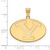 Gold Plated Sterling Silver Brigham Young University Lg Pendant LogoArt GP002BYU