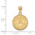 Image of Gold Plated Sterling Silver Butler University Medium Crest Pendant by LogoArt