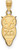 Image of Gold Plated Sterling Silver Chi Omega Small Pendant by LogoArt (GP035CHO)