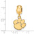Gold Plated Sterling Silver Clemson University Small Dangle Bead by LogoArt