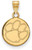 Image of Gold Plated Sterling Silver Clemson University Small Disc Pendant by LogoArt