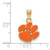 Image of Gold Plated Sterling Silver Clemson University Small Enamel Pendant by LogoArt