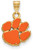 Image of Gold Plated Sterling Silver Clemson University Small Enamel Pendant by LogoArt