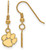 Image of Gold Plated Sterling Silver Clemson University X-Small Dangle LogoArt Earrings