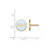Gold Plated Sterling Silver Delta Delta Delta Post Earrings by LogoArt GP031DDD