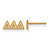 Gold Plated Sterling Silver Delta Delta Delta XSmall Post Earrings LogoArt GP005