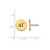 Gold Plated Sterling Silver Delta Gamma Enamel Post Earrings by LogoArt GP033DG