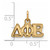 Gold Plated Sterling Silver Delta Phi Epsilon X-Small Pendant LogoArt (GP001DPH)