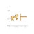 Gold Plated Sterling Silver Delta Phi Epsilon XSmall Post Earrings LogoArt GP038