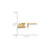 Gold Plated Sterling Silver Delta Zeta X-Small Post Earrings by LogoArt GP005DZ