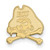 Gold Plated Sterling Silver East Carolina University Lapel Pin by LogoArt
