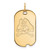Gold Plated Sterling Silver East Carolina University Small Dog Tag by LogoArt