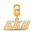 Image of Gold Plated Sterling Silver Eastern Kentucky U X-Small Dangle Bead LogoArt Charm