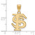 Image of Gold Plated Sterling Silver Florida State University Med Pendant LogoArt GP003