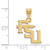 Image of Gold Plated Sterling Silver Florida State University Med Pendant LogoArt GP060