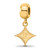 Gold Plated Sterling Silver Furman University Small Dangle Bead by LogoArt