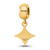Gold Plated Sterling Silver Furman University Small Dangle Bead by LogoArt